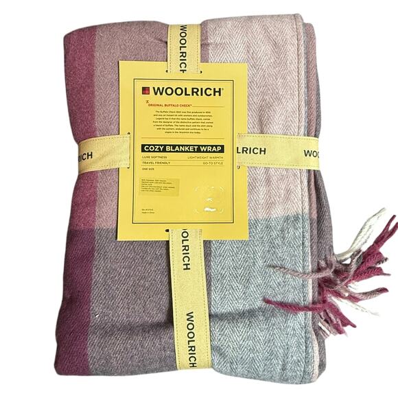 Woolrich Luxe Daphine Plaid Warm Cozy Blanket Shawl Wrap Cape One Size Brand New - Picture 2 of 5